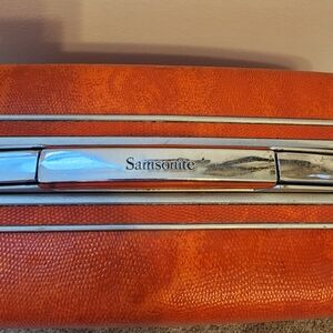 Vintage Samsonite Sherbrooke Orange Hardcase Suitcase 20" Retro 70s Groovy